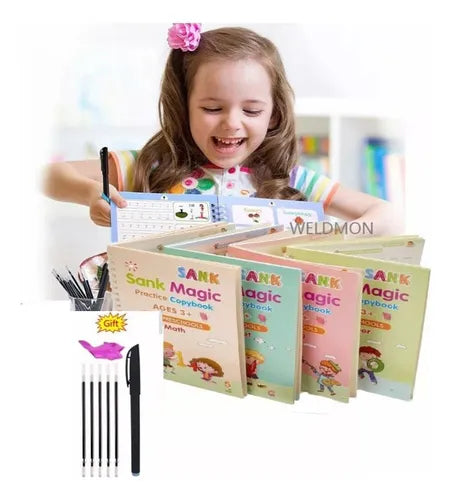 Kit 4 Cuadernos mágicos para niños/ Aprende en inglés!!!