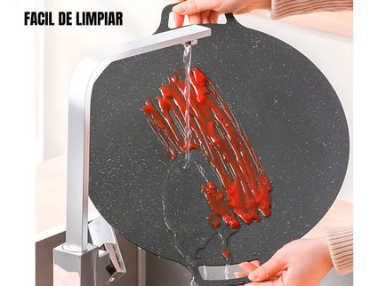 🥘 Plancha antiadherente - Budare 38 cm! 👨🏽‍🍳👩🏽‍🍳Cocina Sin Aceite!!!