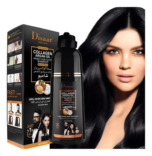 SHAMPOO COLORANTE TINTE CUBRE CANAS