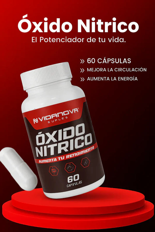 🏋️‍♂️ Óxido Nítrico 60 cápsulas de 1000 mg. 💪 Mejora tu rendimiento en un 1000% 👩‍❤️‍👨